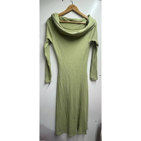Mara Hoffman NEW FULL CIRCLE EMERY DRESS Size Small In Emery Green Longsleeved - Picture 7 of 13